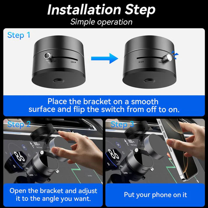 Vacuum Magnetic Suction Phone Holder