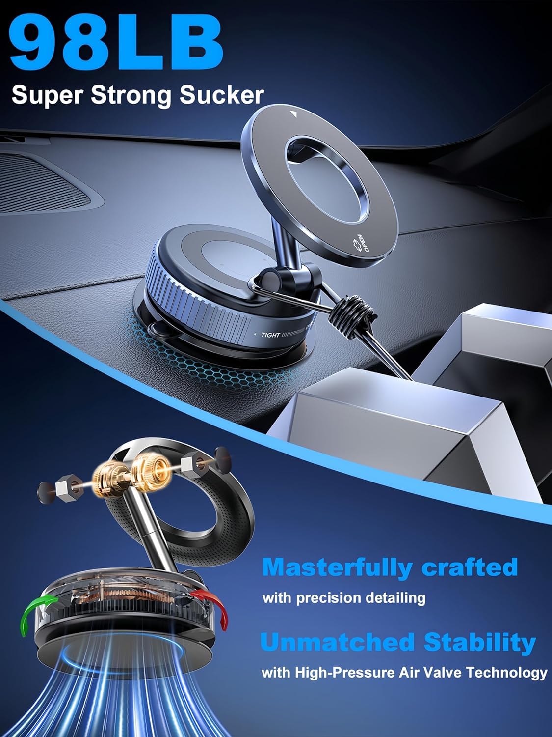 Vacuum Suction Smart Phone Holder - ( SnapPro )